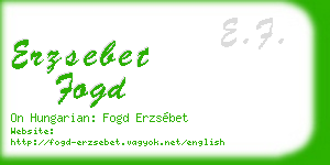 erzsebet fogd business card